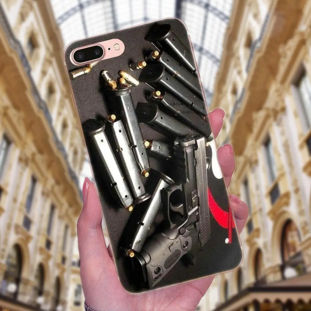Красочный стиль Спрингфилд пистолет для Apple iPhone 4 4S 5 5C 5S SE 6 6S 7 8 Plus X XS Max XR |