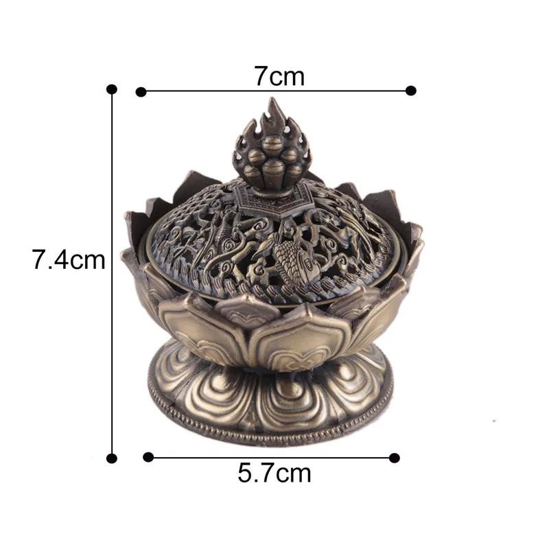 Бронзовая Античная имитация буддизма Искусство Цветок лотоса статуэтки