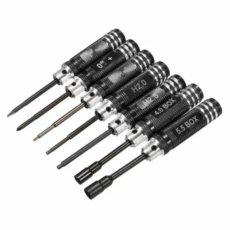 7pcs 1.5/2/2.5/3/4/5.5mm DIY Hexagonal Hex Screw Driver Tool Set Screwdriver For RC Camera Drone FPV Quadcopter Helicopter | Игрушки и