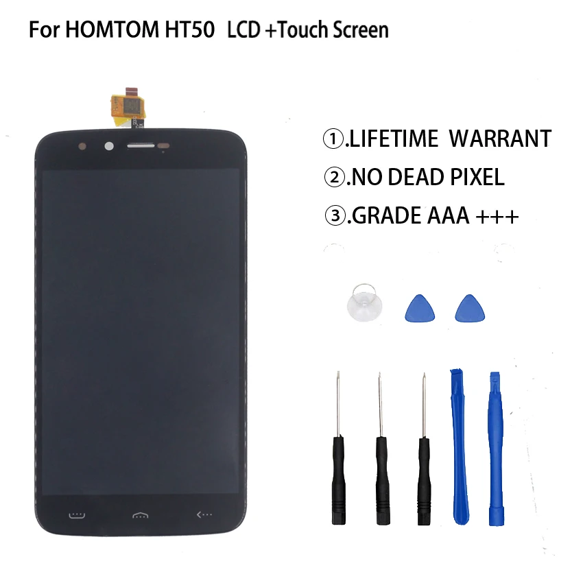 For HOMTOM HT50 LCD Display Touch Screen Digitizer Original Quality Phone Parts | Мобильные телефоны и аксессуары