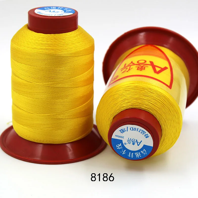 8186 30# швейная нить, набор полиэфирных нитей, крепкие 210D/3 швейные нитки для машины, fil, Полиэстеровые Шелковые нитки для вышивания, хорошая тяга - Цвет: 8186