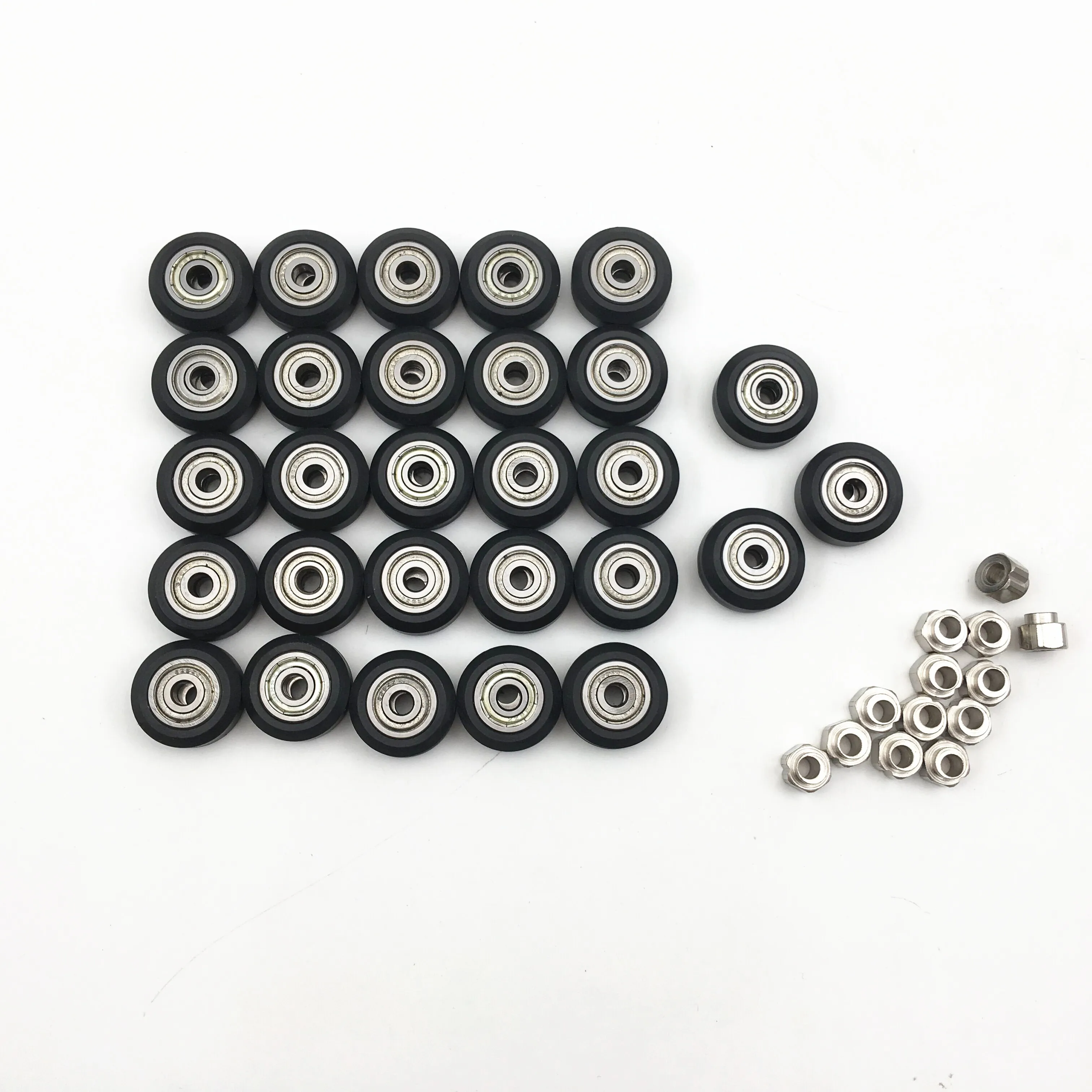 Funssor 1set*OX CNC ROUTER GANTRY PLATES + 28 pcs SOLID V SLOT WHEELS 13 ECCENTRIC SPACERS