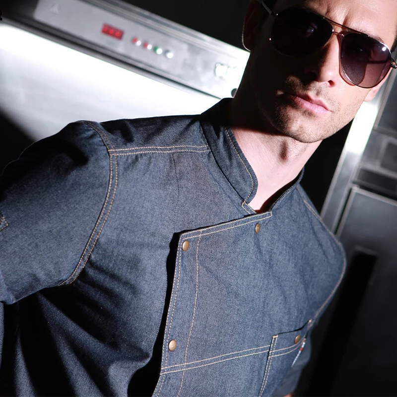 Ресторан отеля кухня шеф повар пальто для будущих мам куртки форма Chambray деним