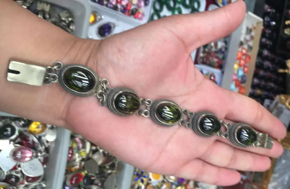 Бесплатная доставка Высокое качество Циркон Кристалл Тибет серебряный камень