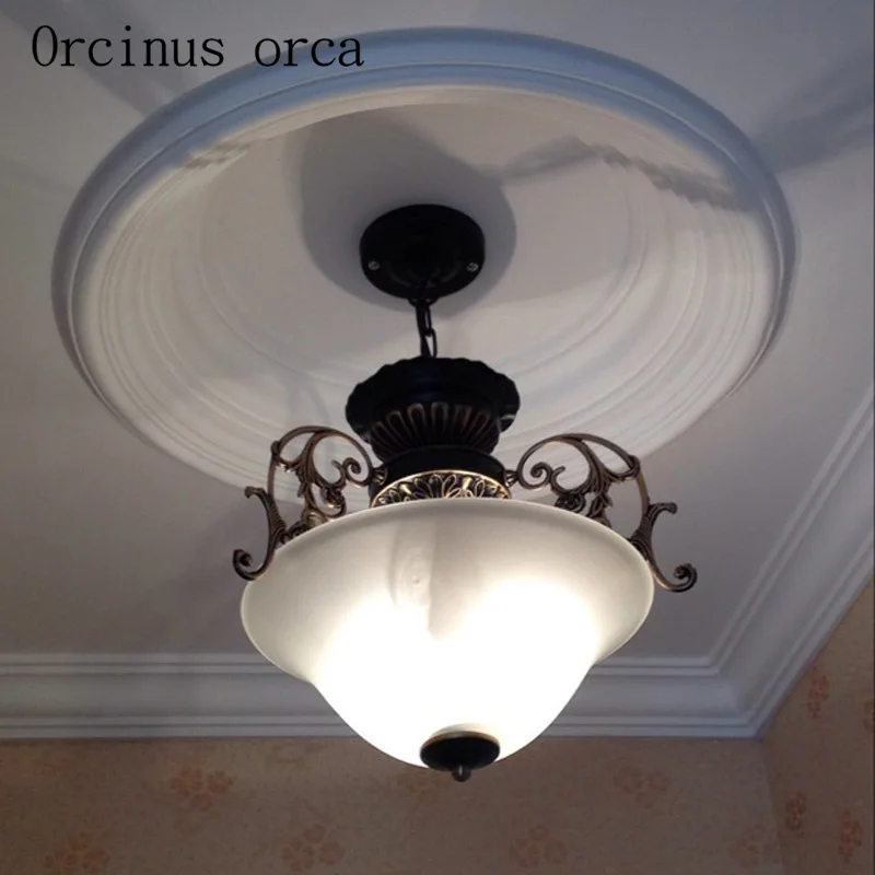 Европейская ретро железная люстра с одной головкой светодиодный потолочный