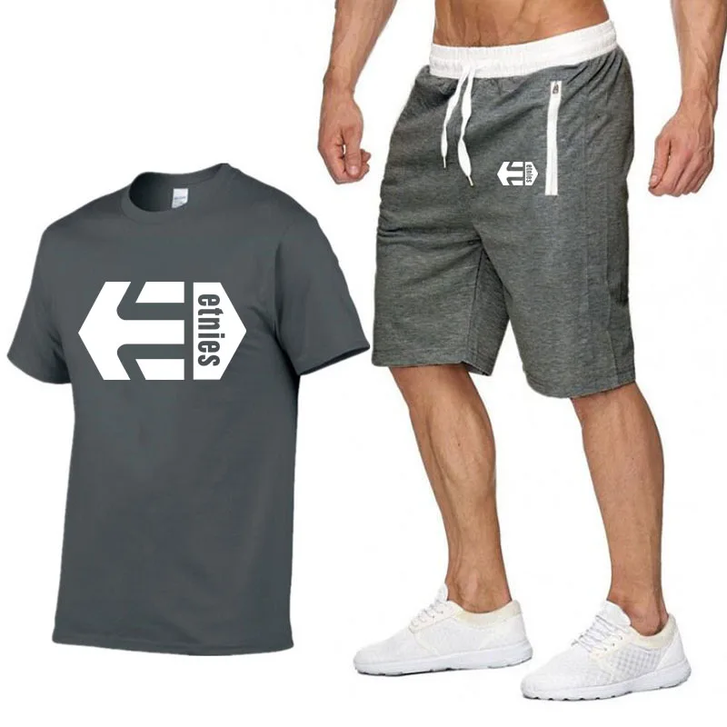 Последняя модель Etnies Мужская Повседневная футболка тренажерные залы фитнес
