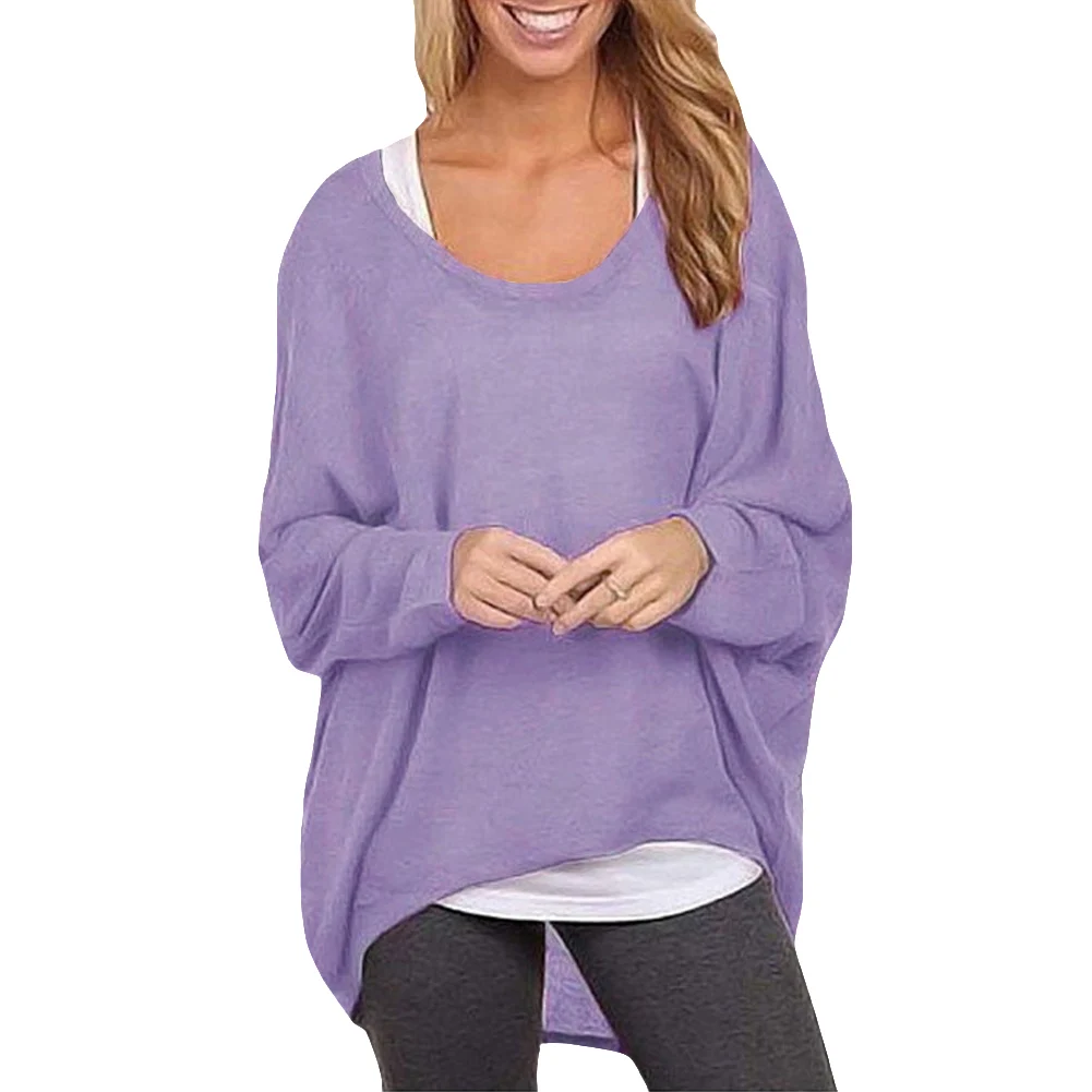 Блузка женская Blous повседневная с круглым вырезом и длинным рукавом размера плюс