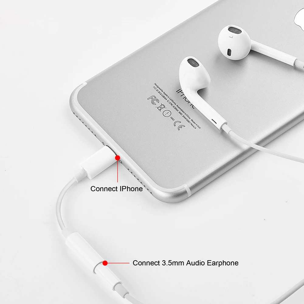 Bluetooth Calling Adaptador IOS 12.3.1 For lightning to 3.5mm Aux Jack Earphone For iPhone 7 8 Plus XS Max X Audio Adapter Cable