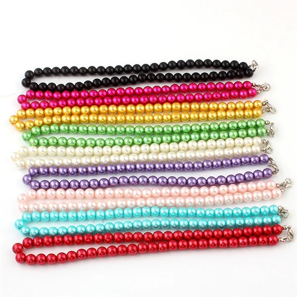 Изящные украшения цепочка до ключицы 8 мм бусы из искусственного жемчуга женские