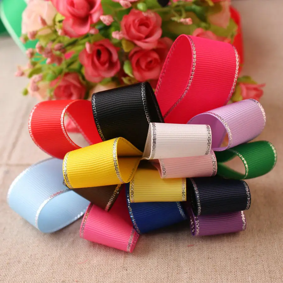 Корсажная лента с серебряными краями ремесла Экологически чистая тканевая