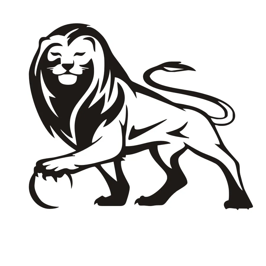Lion Wall Stickers For Kids Rooms Decor Line Drawing Animal Removable Vinyl Art Decals Home Decoration Accessories | Дом и сад