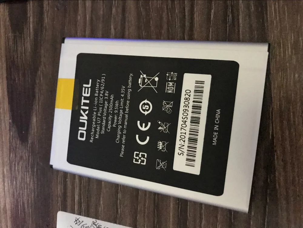 

Oukitel U7 plus Battery 2500mAh 100% Original New Replacement accessory accumulators For Oukitel U7 plus Cell Phone