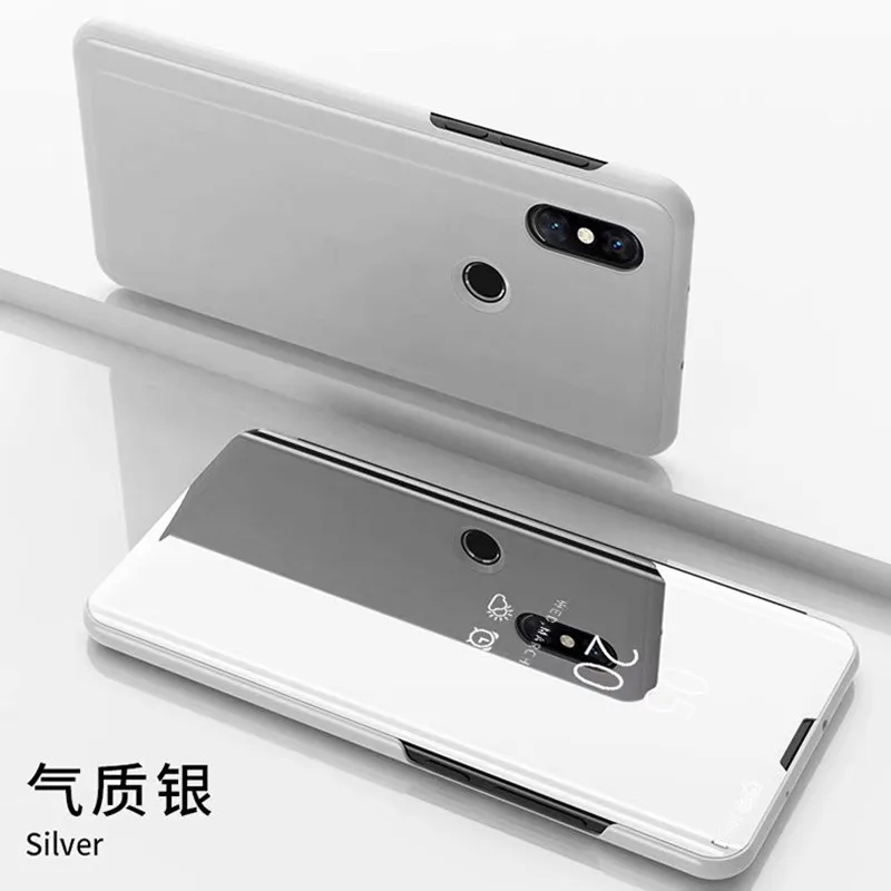 Mirror Smart View Case For Xiaomi Redmi 5 Plus 6A Note 7 4X 6 Pro Flip Leather Stand 9 Max3 F1 Mi 8 Lite Cover | Мобильные телефоны