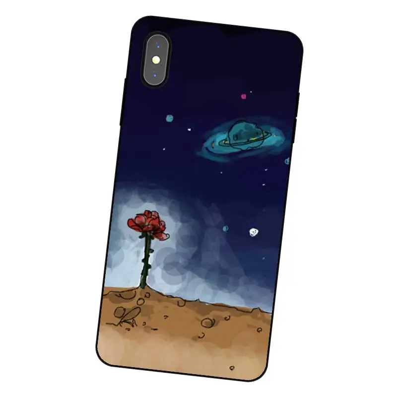 N349 Маленький принц Черный силиконовый чехол для Apple iPhone 11 Pro XR XS Max X 8 7 6 6S Plus 5 5S SE |