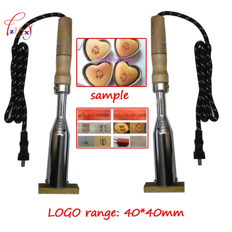 

220V Handheld Brand Hot Stamping Machine Cake Branding Machine LOGO Leather Embossed Wood Marking Embossing Machine 40*40MM