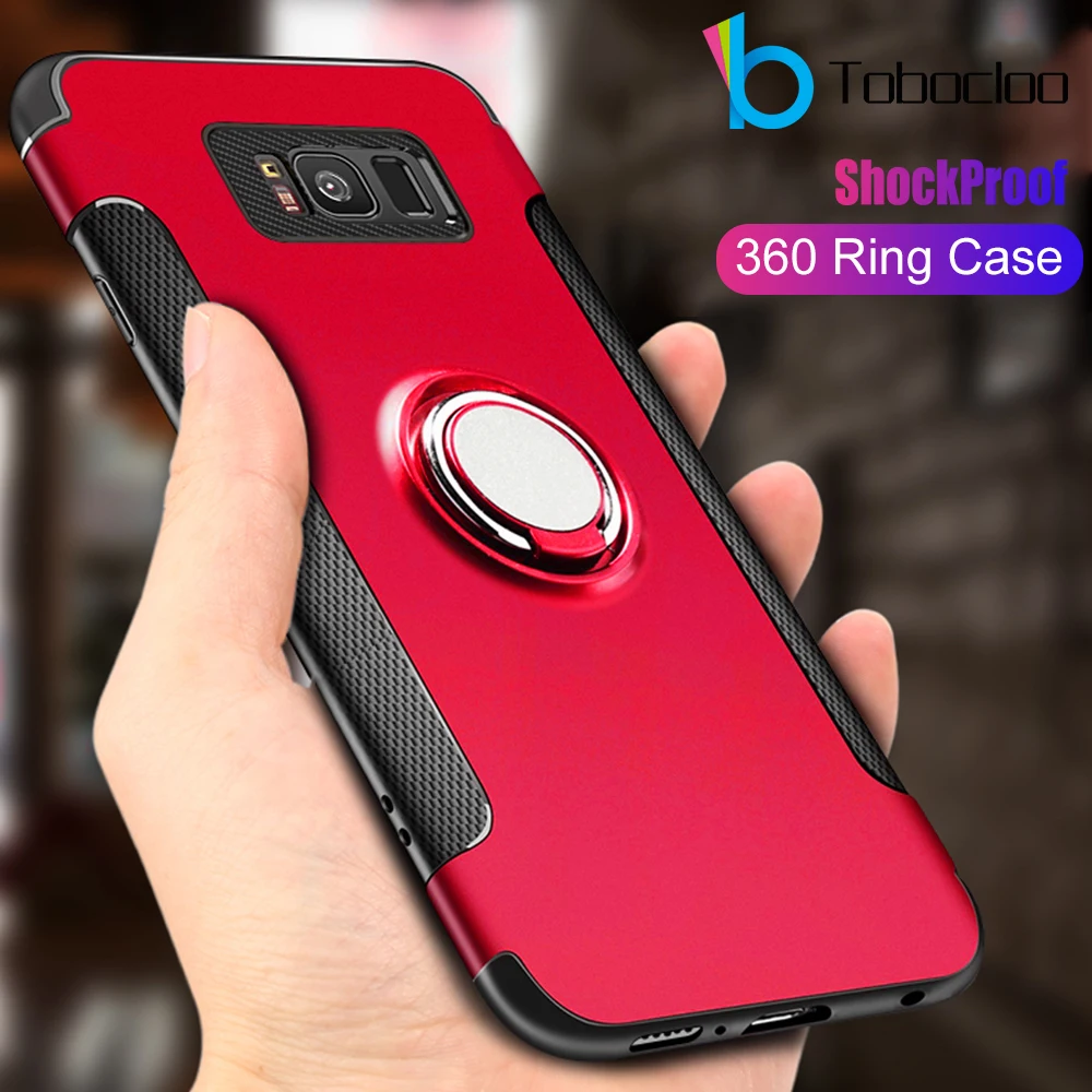 Case for Samsung Galaxy NOTE 9 8 J4 J6 J8 2018 A6 Plus S8 S9 S7 EDGE J3 J5 J7 2017 PRO J2 PRIME Car Holder Finger Ring Slim | Мобильные
