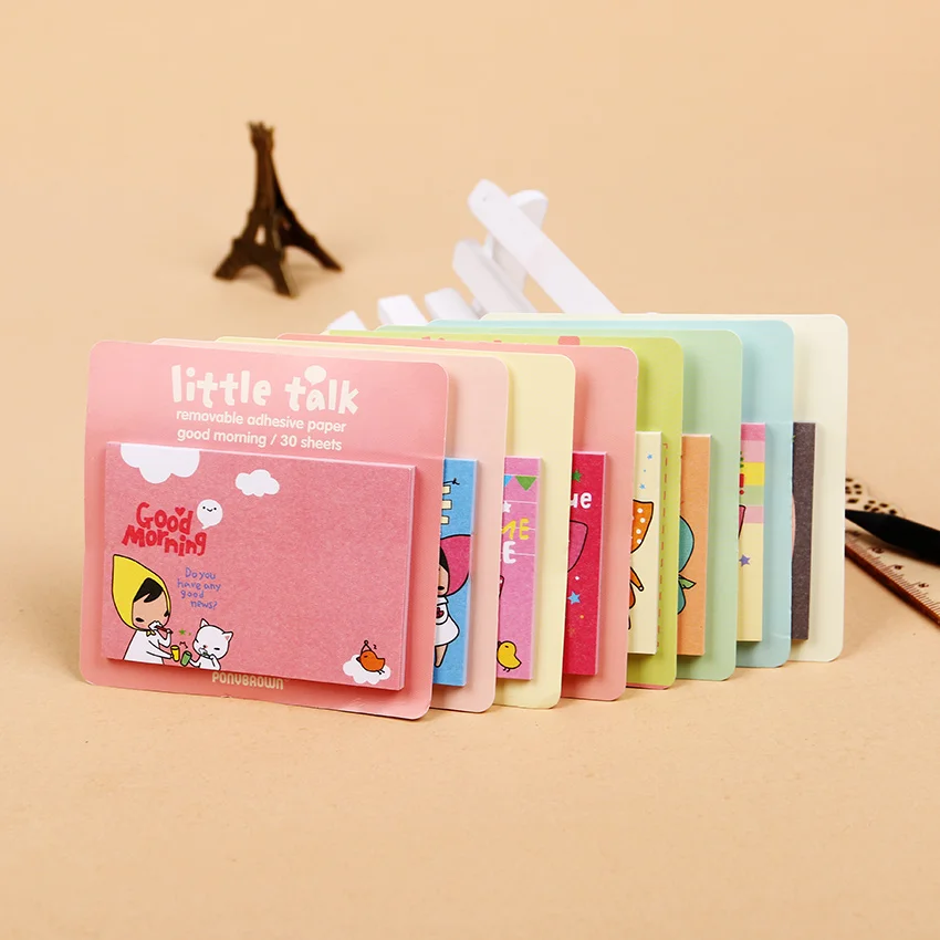 

Red Hood Girl Memo Pad Stickers Notes Cartoon Paper Notepad Kawaii Stationery Supplies