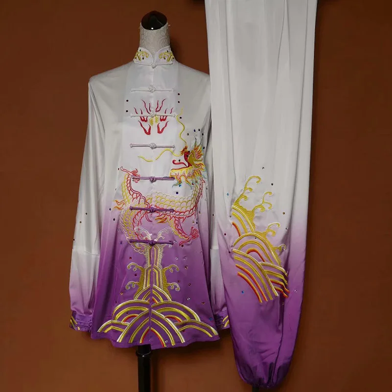 Wushu taichi одежда тайцзи changquan Униформа боевые искусства соревнования вышитые