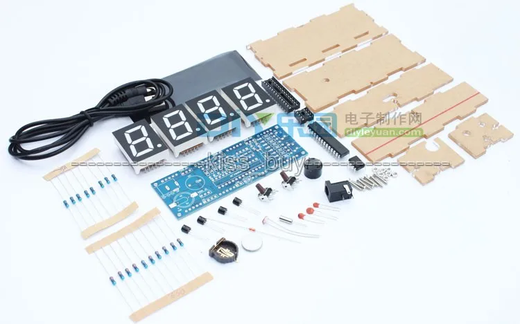 4-битная цифровая трубка DIY kit светодиодные электронные часы микроконтроллер