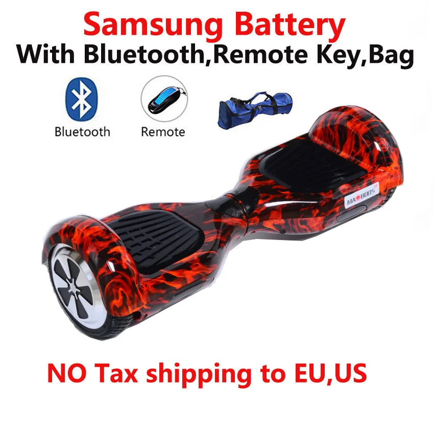 Новый цветной 6 5 дюймовый скутер Bluetooth + пульт сумка SM batteryTwo wheel Электрический