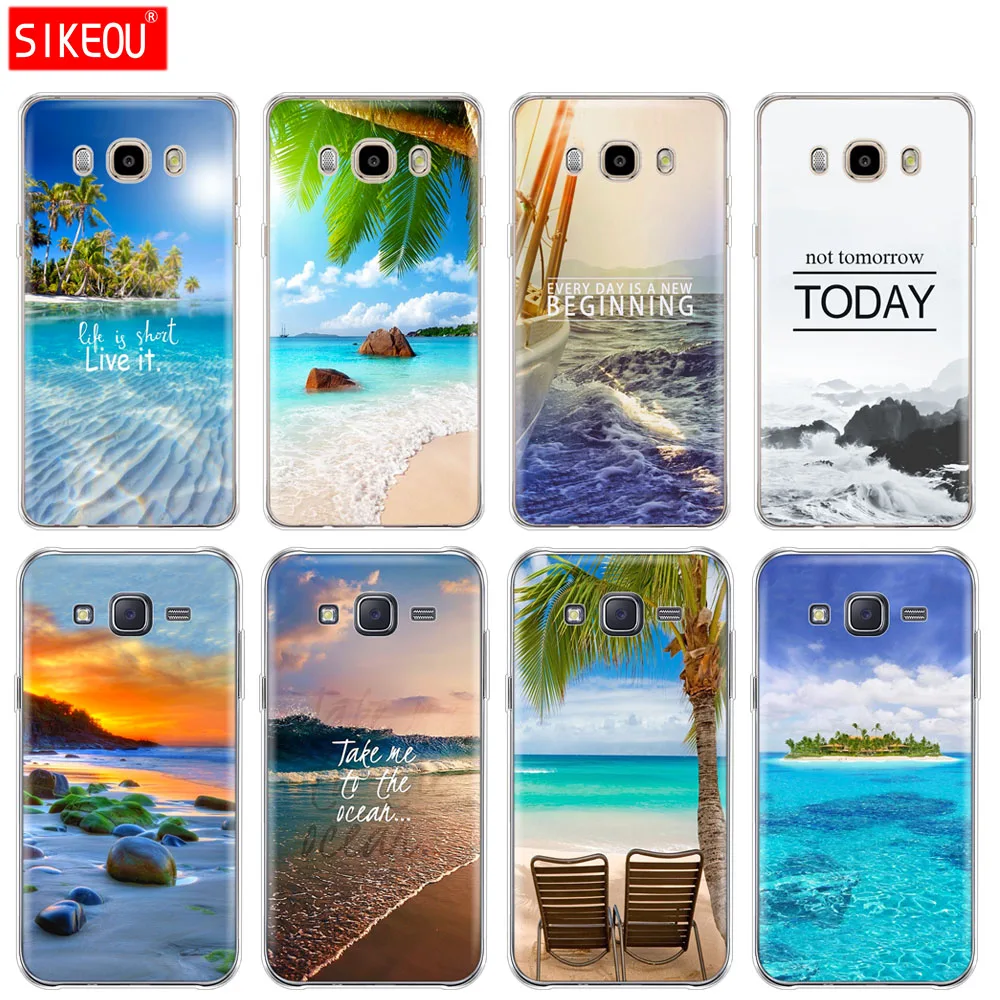 Силиконовый чехол для телефона Samsung Galaxy J1 J2 J3 J5 J7 MINI 2016 2015 prime Neverland Ocean Sea Wave|Бамперы|