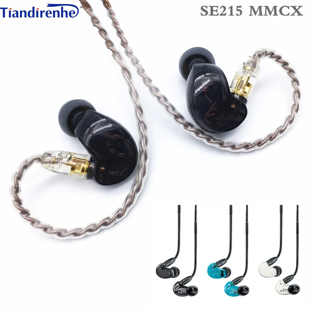 Быстрая! SE215 Hi-Fi стерео наушники с шумоподавлением 3,5 мм mmcx SE 215, вставные наушники с раздельным кабелем, гарнитура, сабвуфер