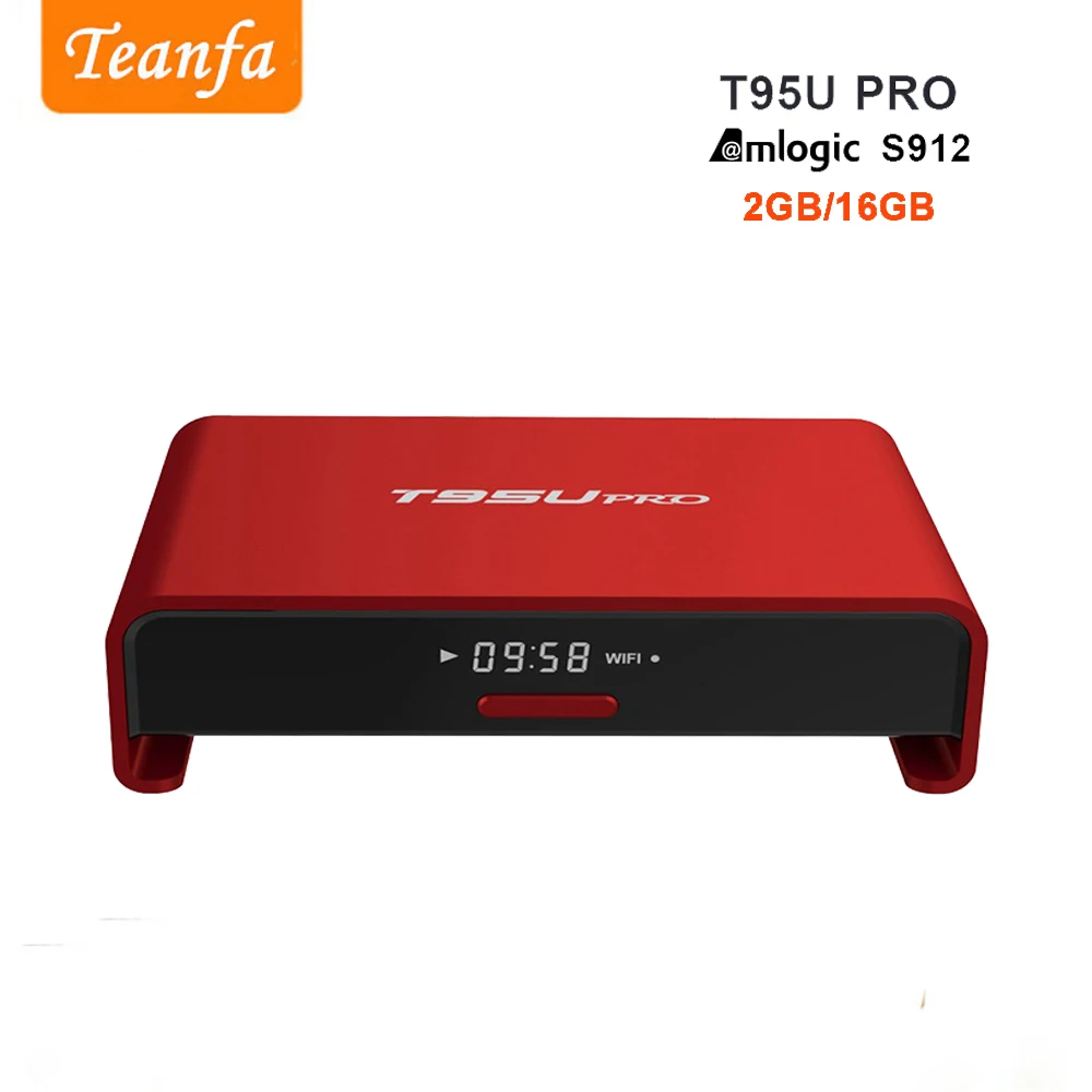 Teanfa T95U PRO Android 6 0 ТВ Box Amlogic S912 Octa core 4 K плеер Оперативная память 2 Гб Встроенная 16