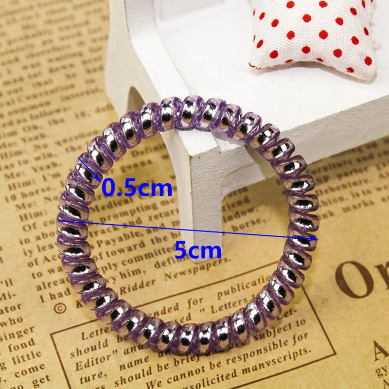 

20pcs Colorful Rubber Bands Gum Telephone Line Wire Traceless Hair Ornaments Elastic Hair Bands Elastic Ring Rubber Band