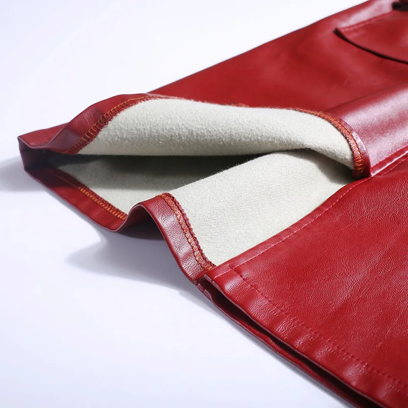 Женская юбка из искусственной кожи с высокой талией осенне зимняя новая модная