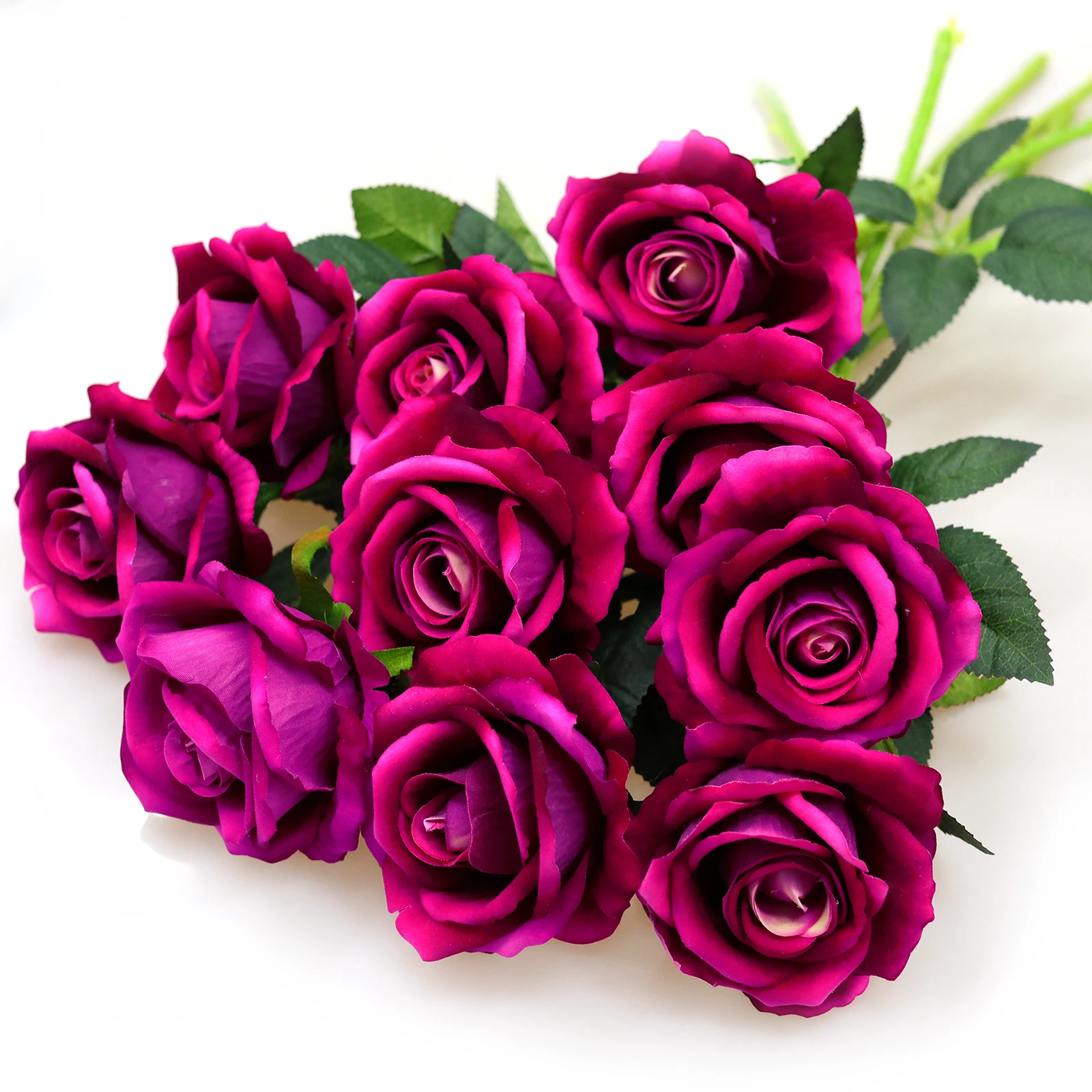 10 шт./лот искусственные розы для украшения свадьбы романтичный букет