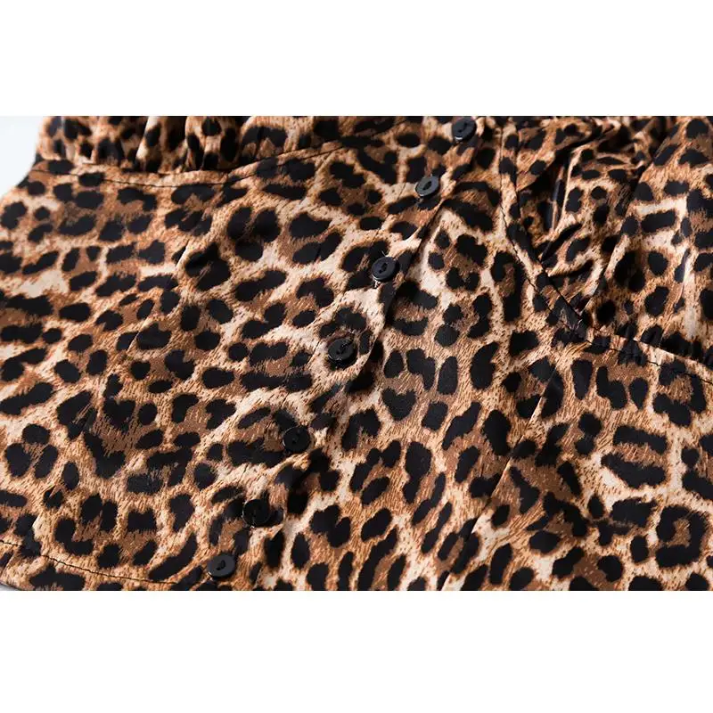 2019 Boho leopard blouse women shirt sumemr sexy crop top punk streetwear korean tank cropped feminino casual clothes blsuas |