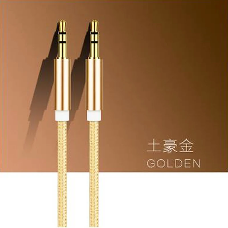 Плетеный Нейлон 3.5 мм аудио кабель между мужчинами наушников splitter джек