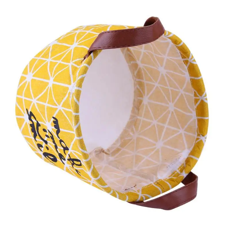 1 шт., хлопковая льняная настольная корзина для хранения, коробка для хранения мелочей, нижнее белье, косметический Органайзер, ювелирные изделия, контейнер для канцелярских принадлежностей