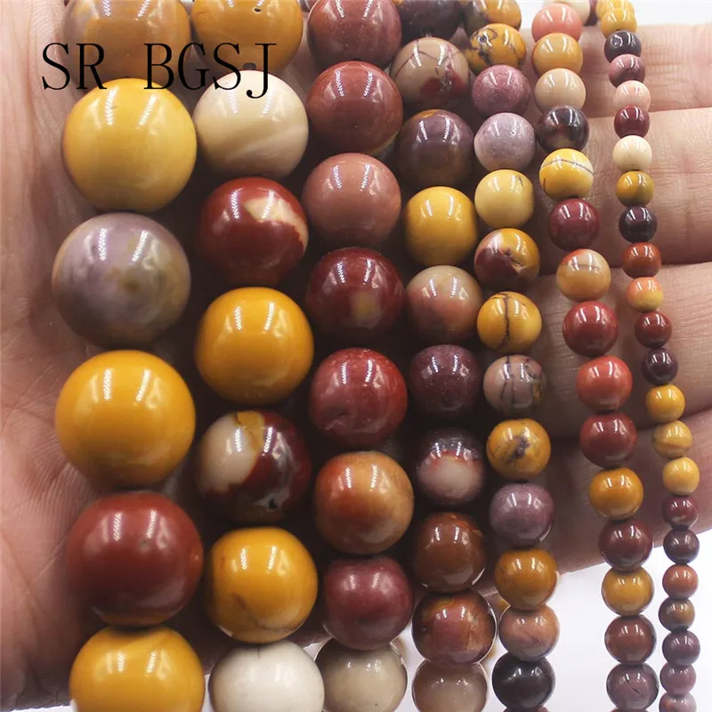 Free Shipping 4mm 16mm Wholesale Mookaite Jaspers Gems Loose Natural Round Stone Beads DIY String 15&quot|Бусины| |