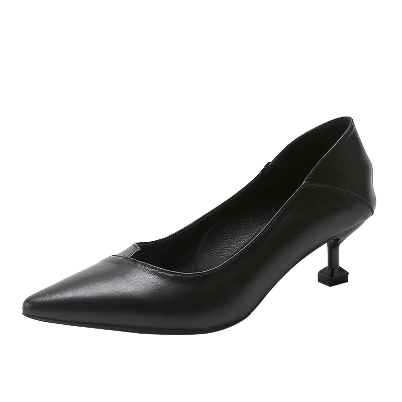 

High-heeled shoes fine with 2019 new women's single shoes pumps winter small women work shoes Contracted fashion