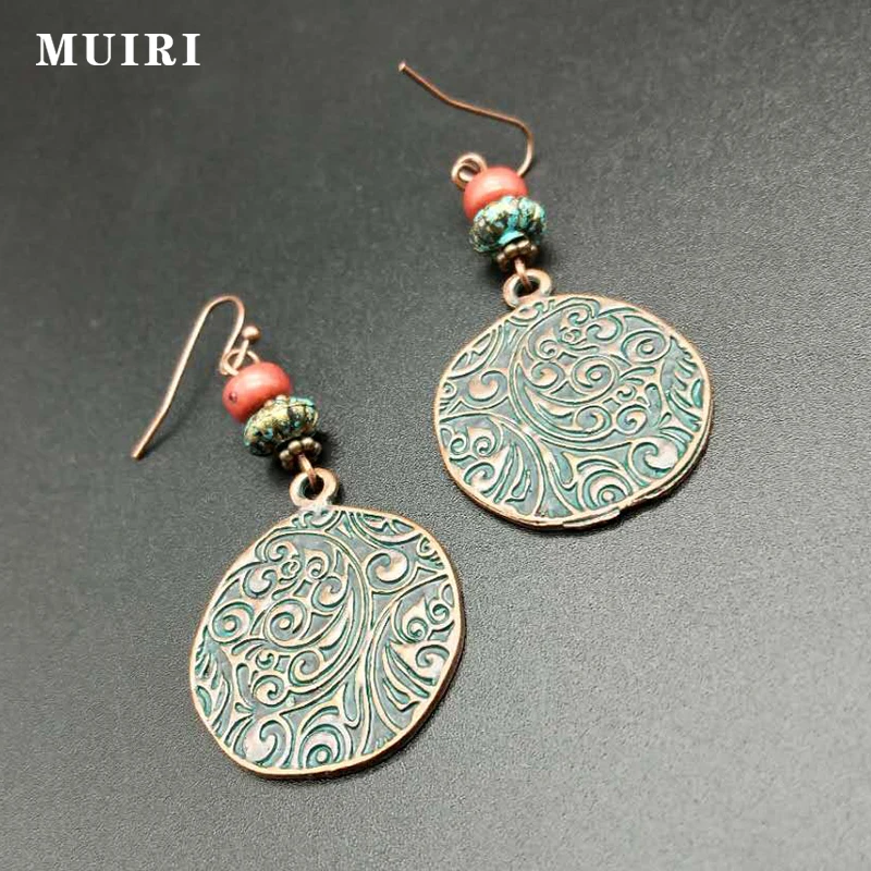 Богемия Этническая круглые большие серьги ювелирные изделия ручной работы