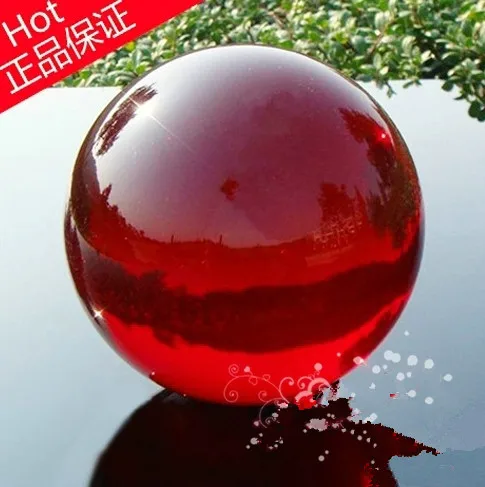 

40mm Awesome Ultra Clear Red Glass Quartz Crystal Sphere Ball