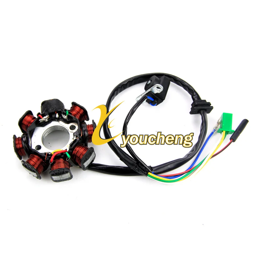 8 Катушек статор переменного тока GY6 125 куб. См 150 152QMI 157QMJ|Зажигание мотоцикла| |