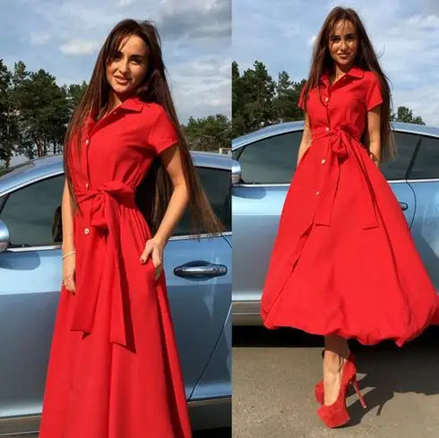 Новое поступление 2017 элегантные женские платья красного цвета летнее платье