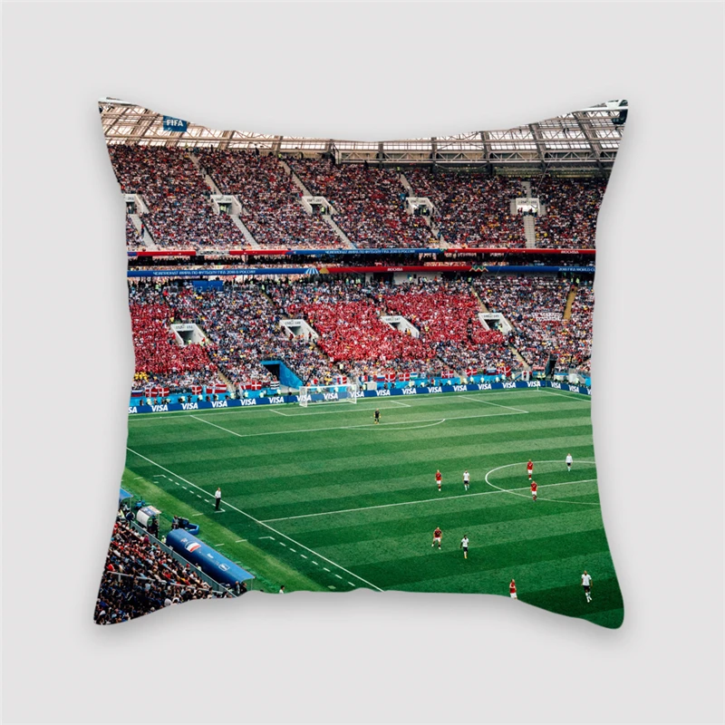 

Fuwatacchi Football Field Cushion Cover Football World Cup Pillow Cover for Home Sofa Bedroom Decorative Pillows 45*45cm