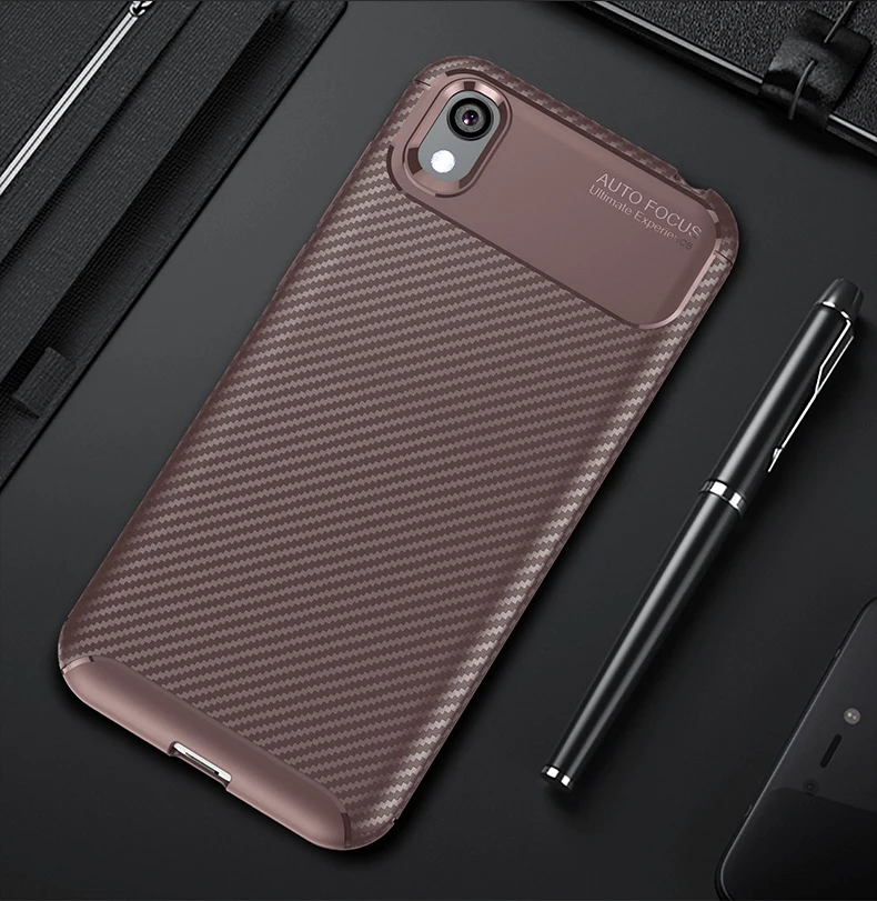 For Huawei Honor 8S Luxury Carbon Fiber Drop-proof Soft TPU Armor Case KSA-LX9 5.71inch |