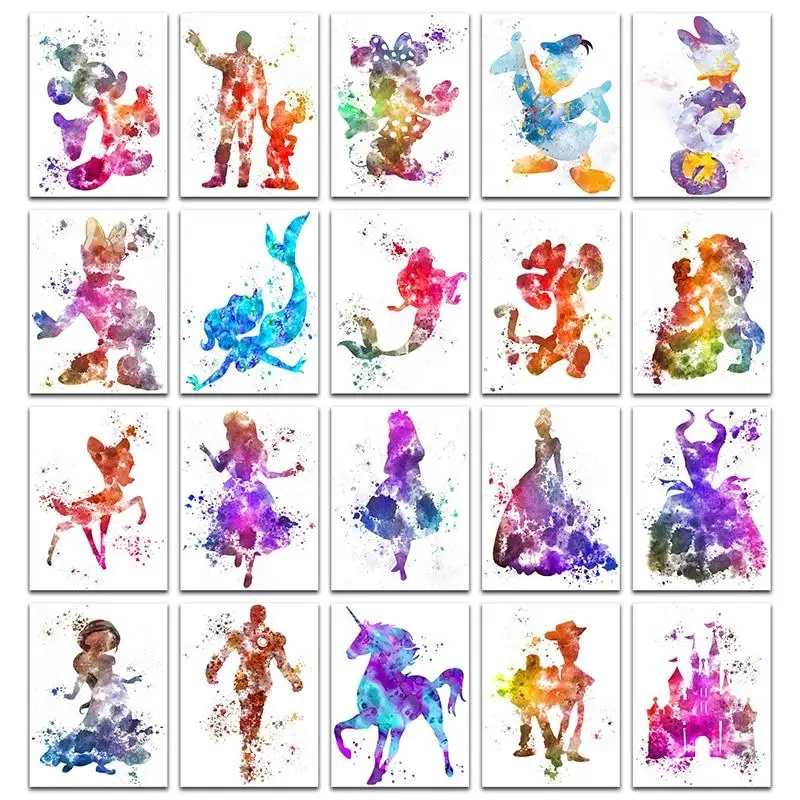 YIKELA DIY Cartoon Sketch 5D Diamond Mosaic Square Embroidery Painting Cross Stitch Home Decor Wall | Дом и сад