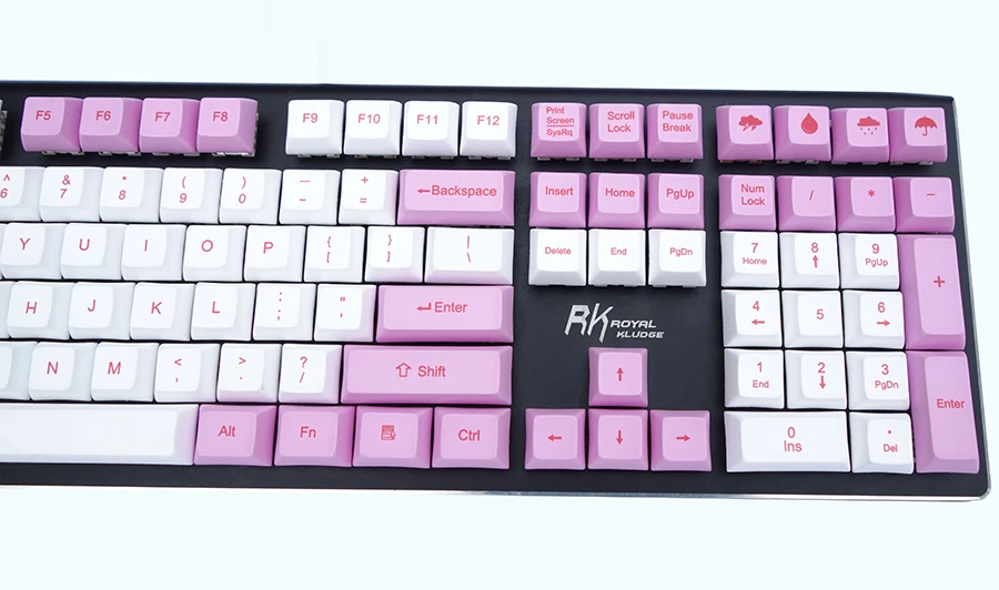 NPKC 108-key DSA Keycaps PBT краситель-сублимация топ печать с новизной брелки для переключатели Cherry MX механические клавиатуры