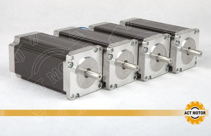 

ACT Motor 4PCS Nema23 Stepper Motor 23HS2430 Single Shaft 4-Lead 425oz-in 112mm 3.0A Bipolar 8mm-Diameter CNC Router Laser Mill