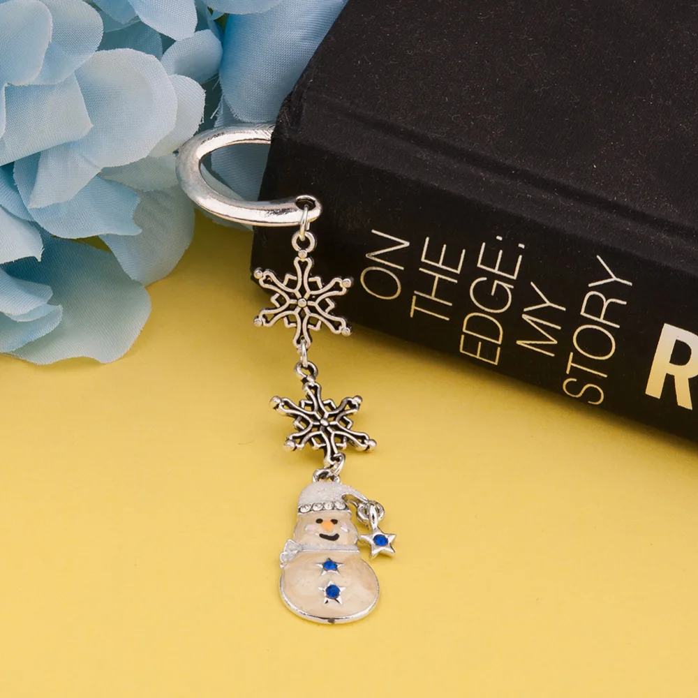 DoreenBeads Рождественская коллекция сплав перо серебристый цвет снеговик Санта
