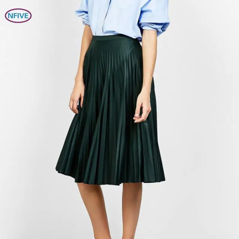 Женская плиссированная юбка NFIVE универсальная облегающая длинная с высокой