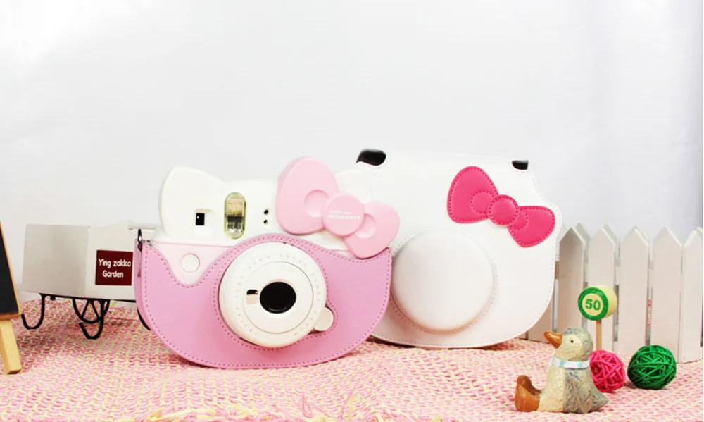 FUJIFILM мгновенная камера PU кожаный чехол сумка для Polaroid Instax Mini Hello Kitty плечевой