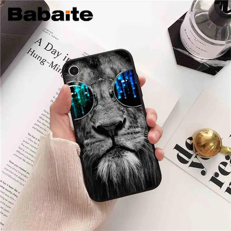 A13 Babaite лев тигр Волк Шаблон Coque Оболочка Чехол для телефона для iPhone X XS MAX 6 6s 7 7plus 8 8Plus 5 5S SE XR 11 11pro 11promax - Цвет: A13