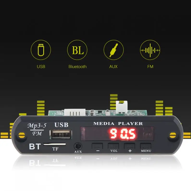1080P беспроводной Bluetooth-совместимый аудио декодер плата с поддержкой WAV MP3 декодеры