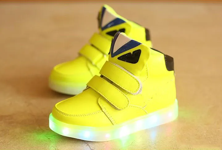Модные детские Носки с рисунком Кроссовки Обувь подсветкой Светильник